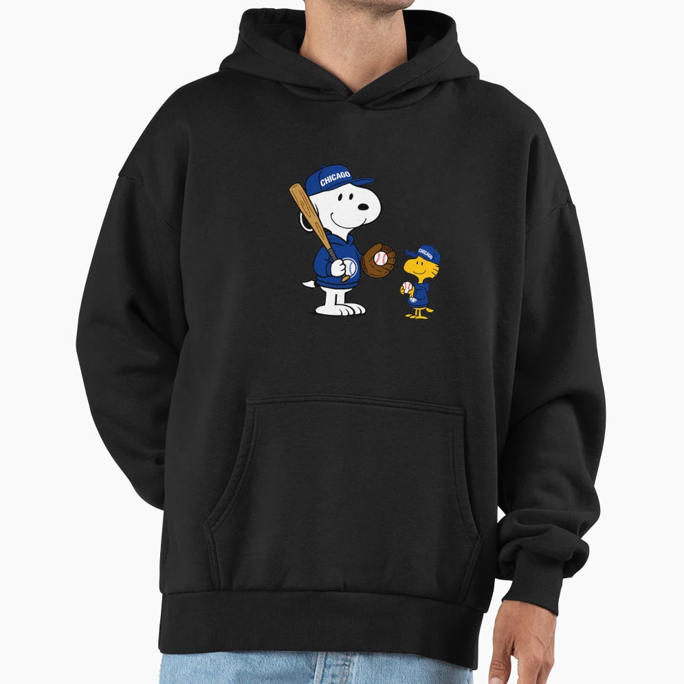 Chicago Cubs Snoopy And Woodstock Hoodie - Trendy Graphic Men Women - T-Shirt, Sweatshirt, Hoodie