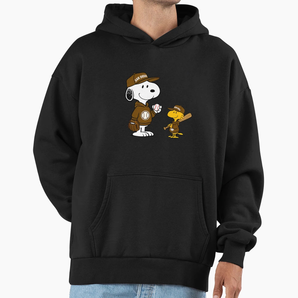Snoopy Baseball Hoodie - Unique Graphic Unisex - T-Shirt, Sweatshirt, Hoodie