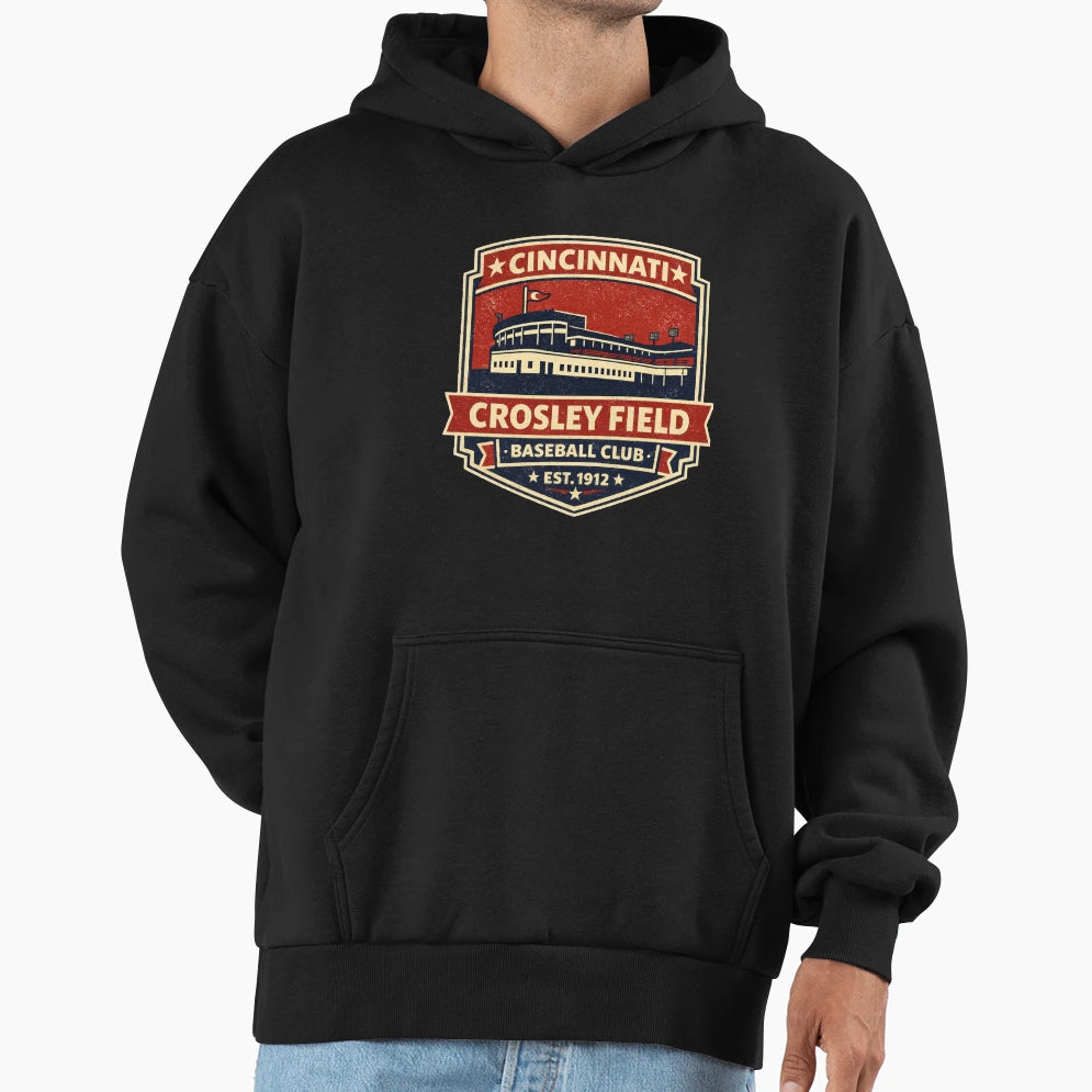 Cincinnati Baseball Crosley Field T-Shirt - Casual Everyday Wear Men Women - T-Shirt, Sweatshirt, Hoodie