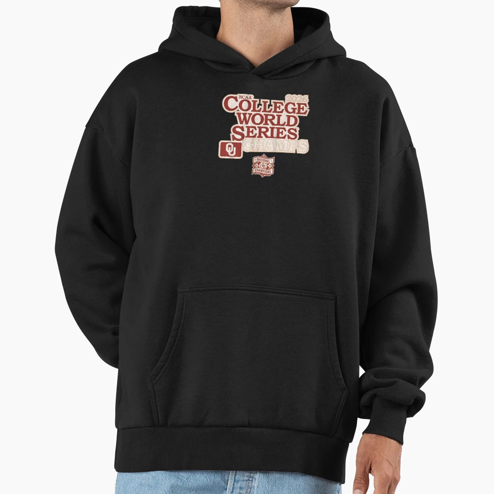 Oklahoma Baseball 2026 College Hoodie - Fun Novelty Design for Adults - T-Shirt, Sweatshirt, Hoodie