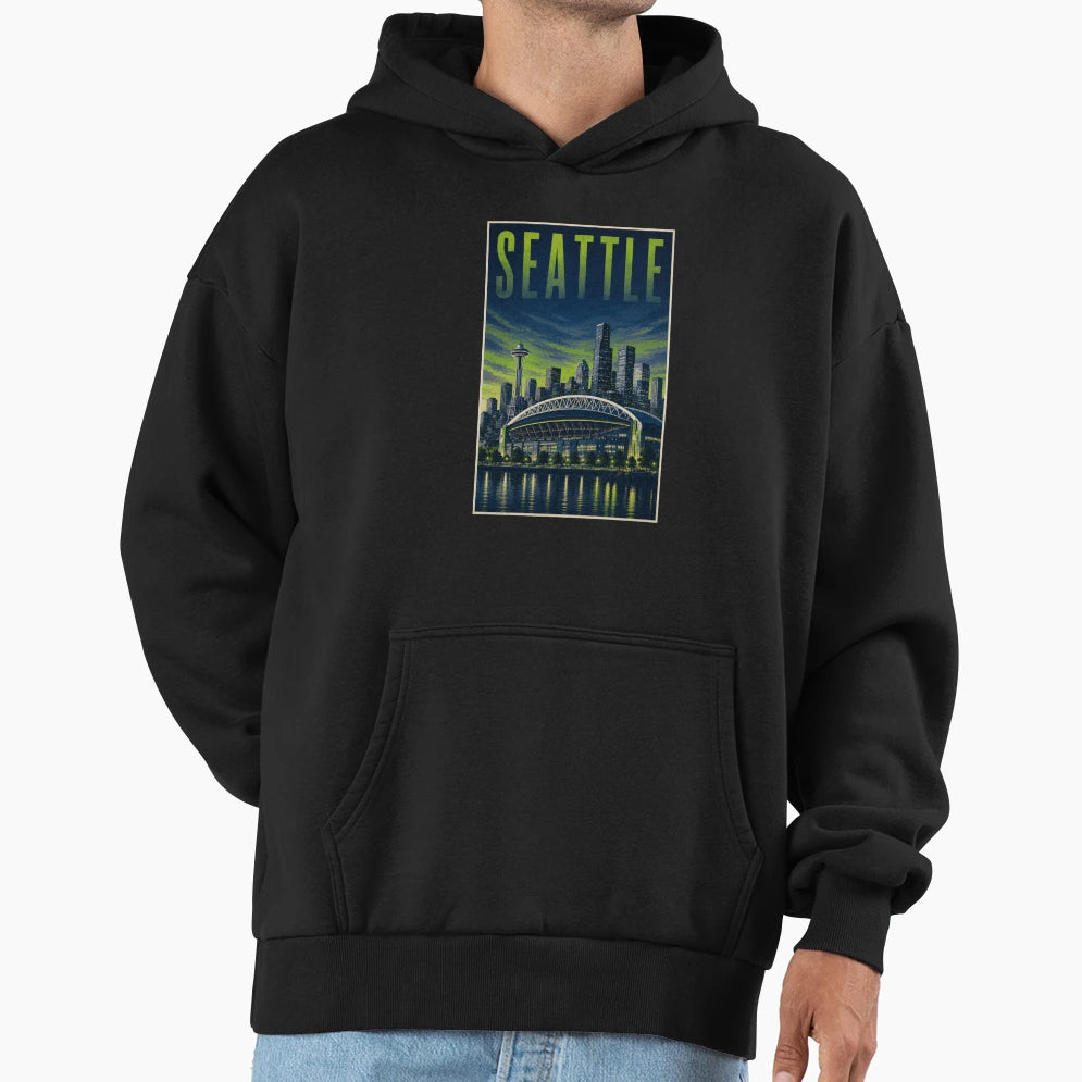 Seattle Gridiron Shrine Hoodie - Streetwear Style for Adults - T-Shirt, Sweatshirt, Hoodie