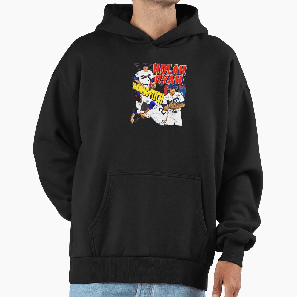 Nolan Ryan Baseball Hoodie - Unique Graphic Unisex - T-Shirt, Sweatshirt, Hoodie