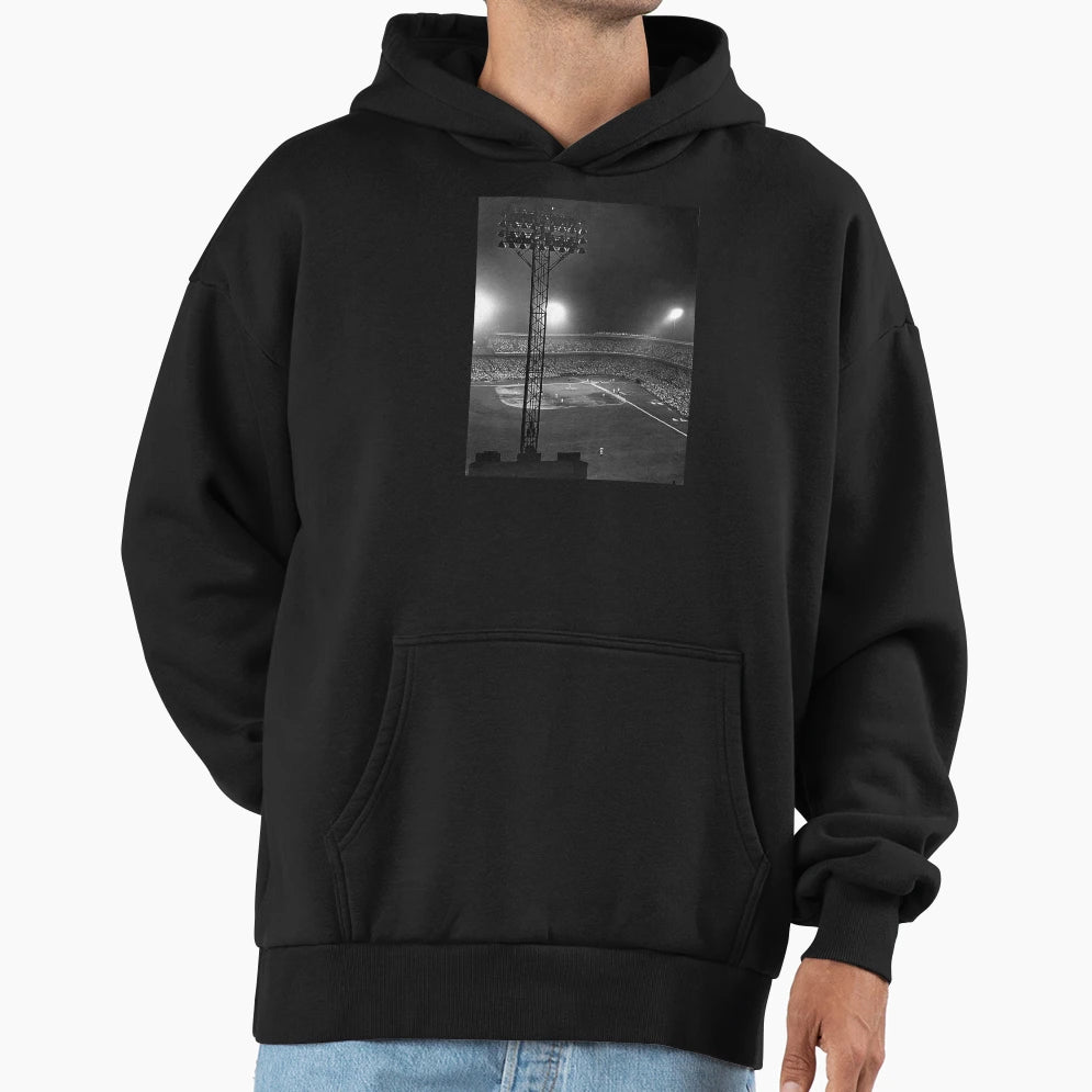 Crosley Field First Night Baseball Hoodie - Casual Everyday Wear Men Women - T-Shirt, Sweatshirt, Hoodie