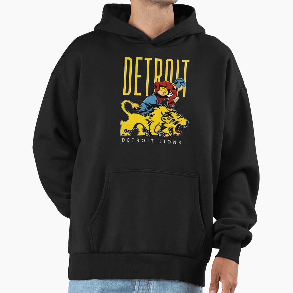 Detroit Lions Hoodie - Minimalist Print for Adults - T-Shirt, Sweatshirt, Hoodie