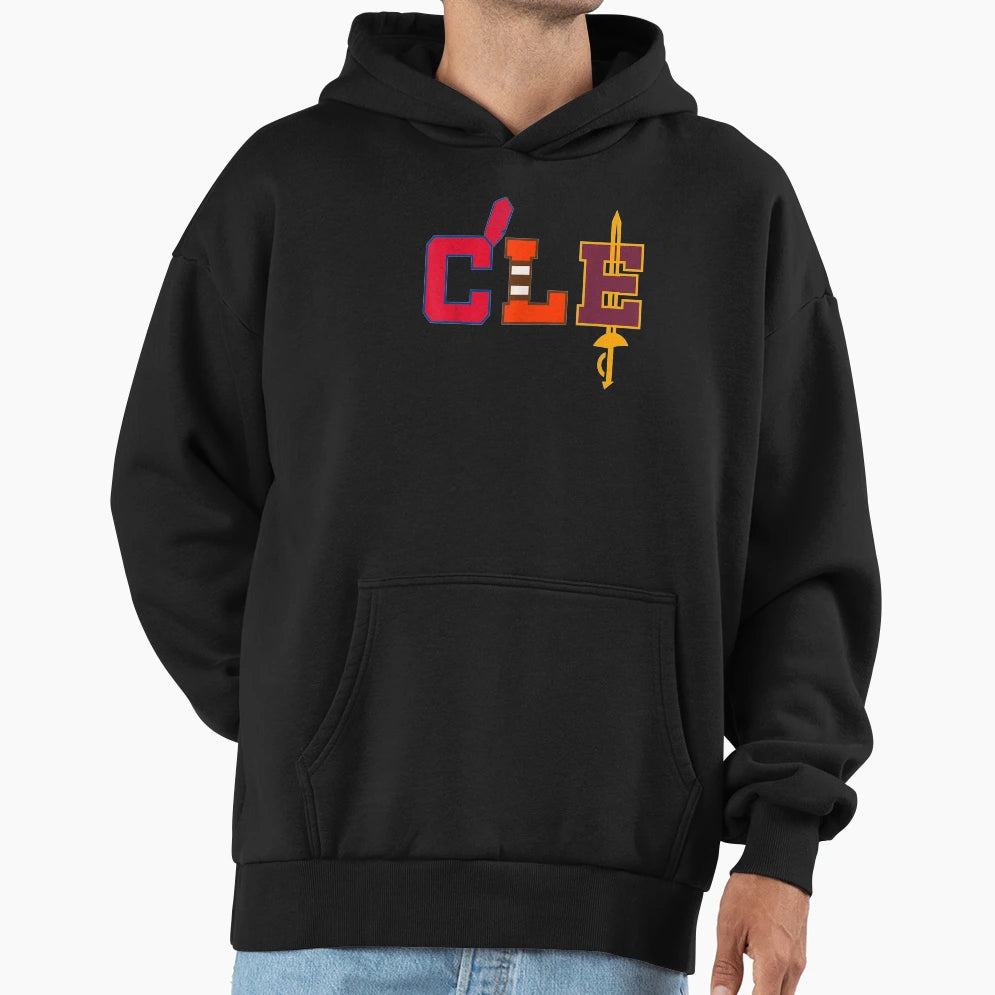 Cle Cleveland 216 Basketball Baseball Hoodie - Graphic Print for Adults - T-Shirt, Sweatshirt, Hoodie