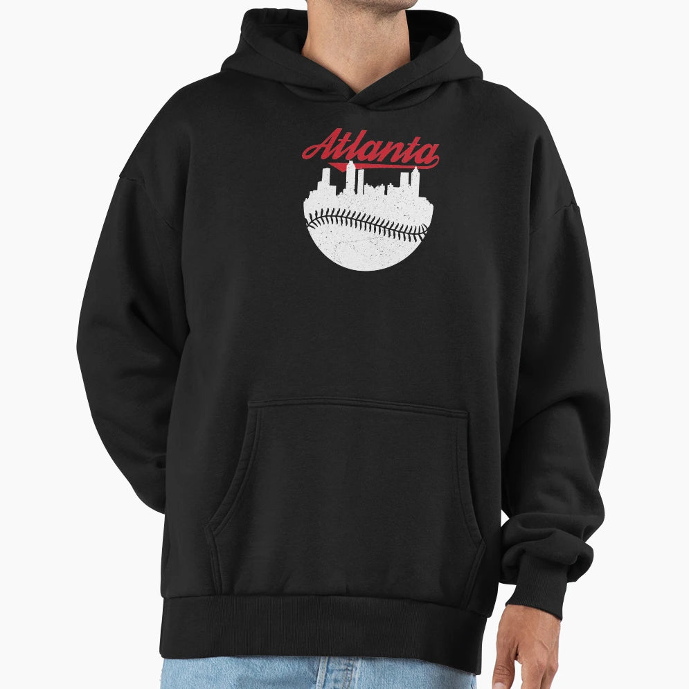 Atlanta Baseball Hoodie - Graphic Print Unisex - T-Shirt, Sweatshirt, Hoodie