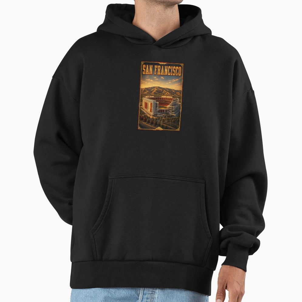 San Francisco Football Gridiron Shrine Hoodie - Custom Art Print for Adults - T-Shirt, Sweatshirt, Hoodie