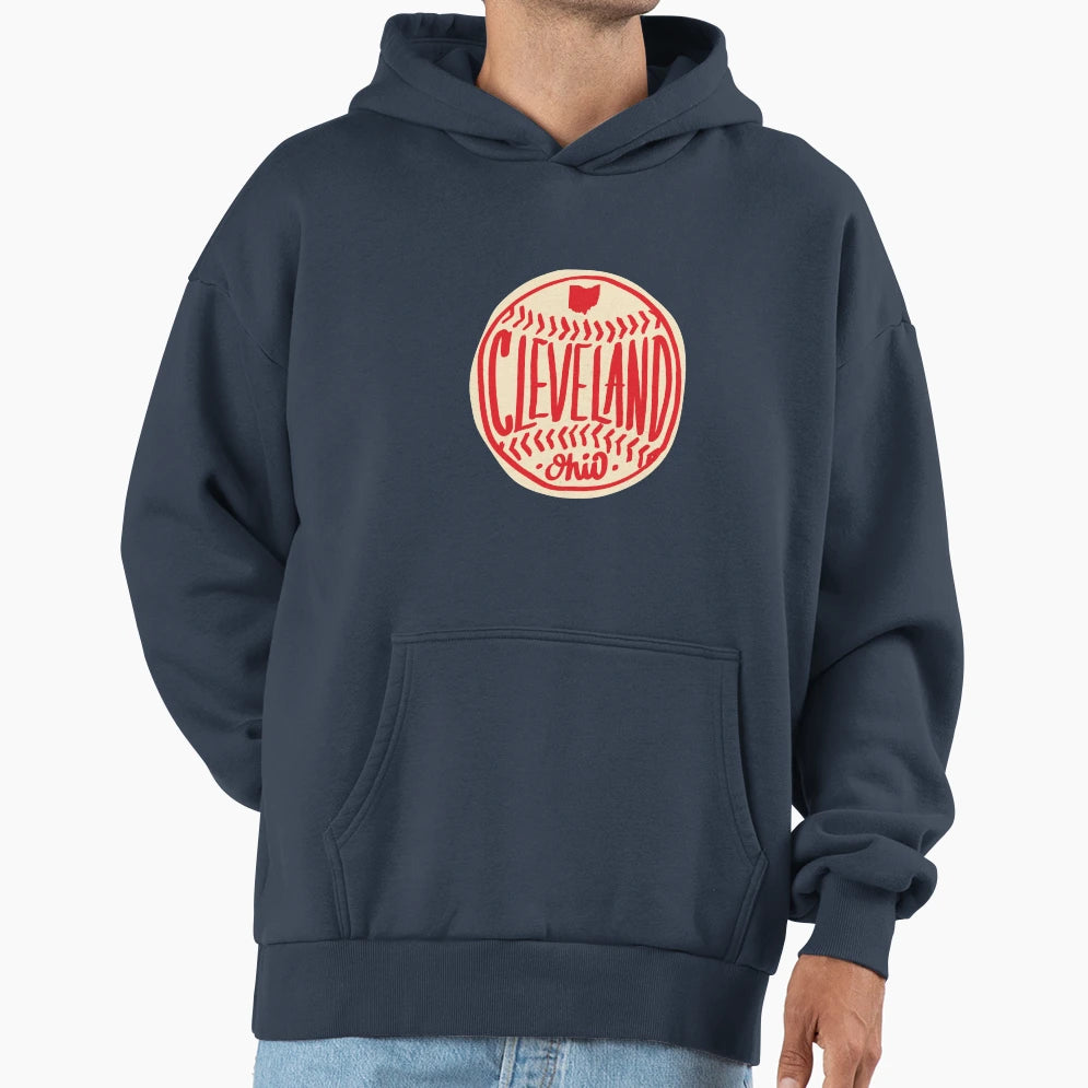 Cleveland Ohio Hand Drawn Script Hoodie - Fun Novelty Design Men Women - T-Shirt, Sweatshirt, Hoodie