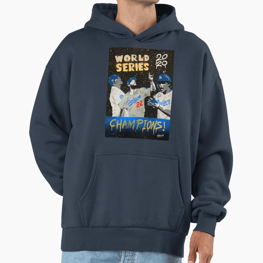 La 2020 Champions Baseball Graffiti Art Hoodie - Graphic Print Unisex - T-Shirt, Sweatshirt, Hoodie