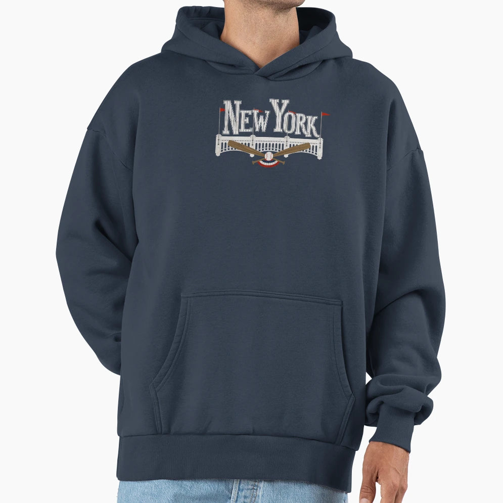 New York Baseball Hoodie - Casual Everyday Wear for Adults - T-Shirt, Sweatshirt, Hoodie