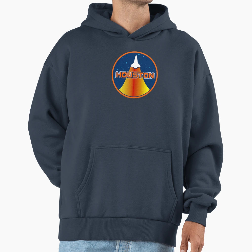 Houston Blast Off Hoodie - Graphic Print for Adults - T-Shirt, Sweatshirt, Hoodie