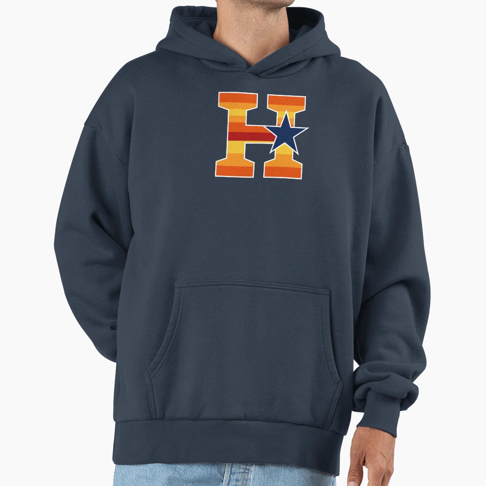 Houston Lone Star Baseball Hoodie - Trendy Graphic Men Women - T-Shirt, Sweatshirt, Hoodie