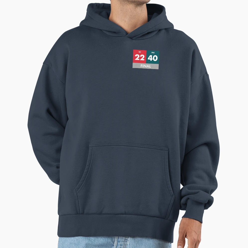 Super Bowl Lix Final Score Hoodie - Custom Art Print Unisex - T-Shirt, Sweatshirt, Hoodie