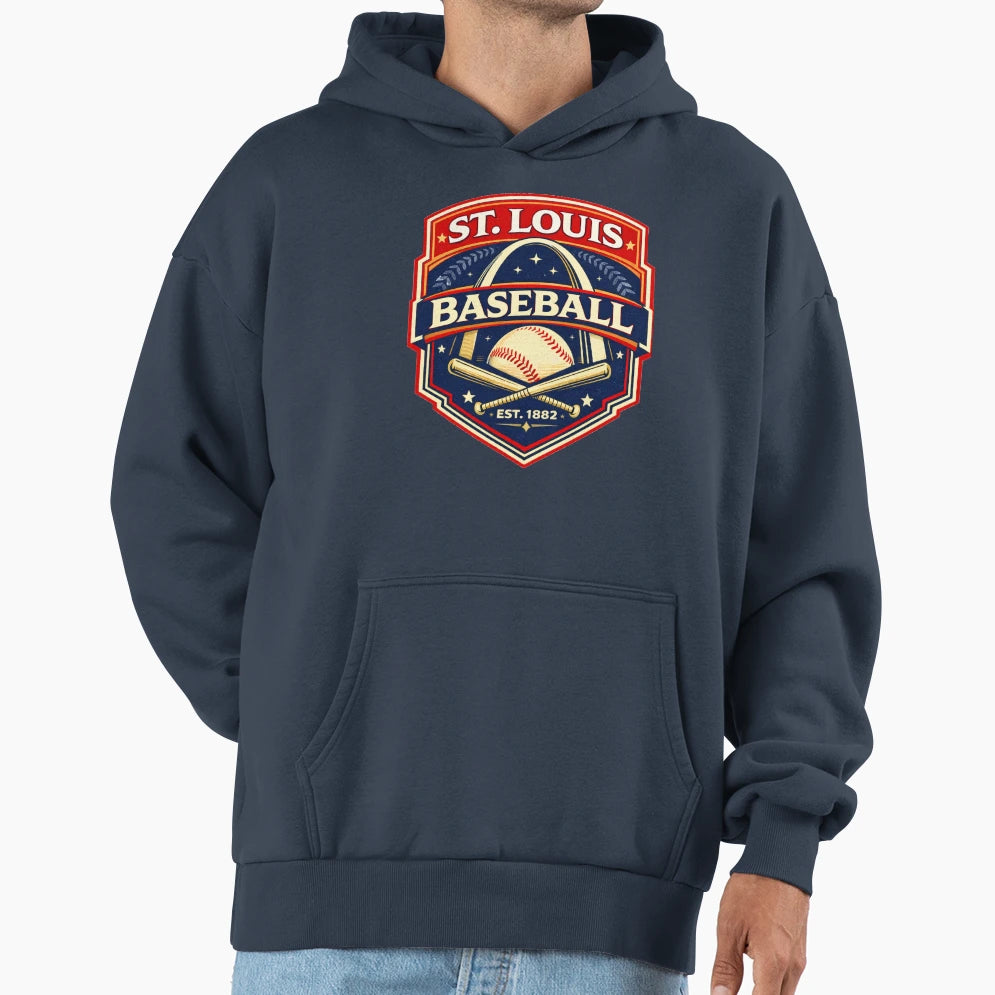 St Louis Baseball Gateway Arch Est T-Shirt - Fun Novelty Design Men Women - T-Shirt, Sweatshirt, Hoodie