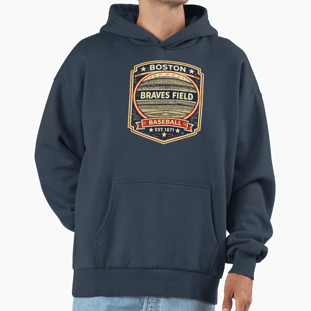 Defunct Boston Braves Field Baseball T-Shirt - Minimalist Print Men Women - T-Shirt, Sweatshirt, Hoodie