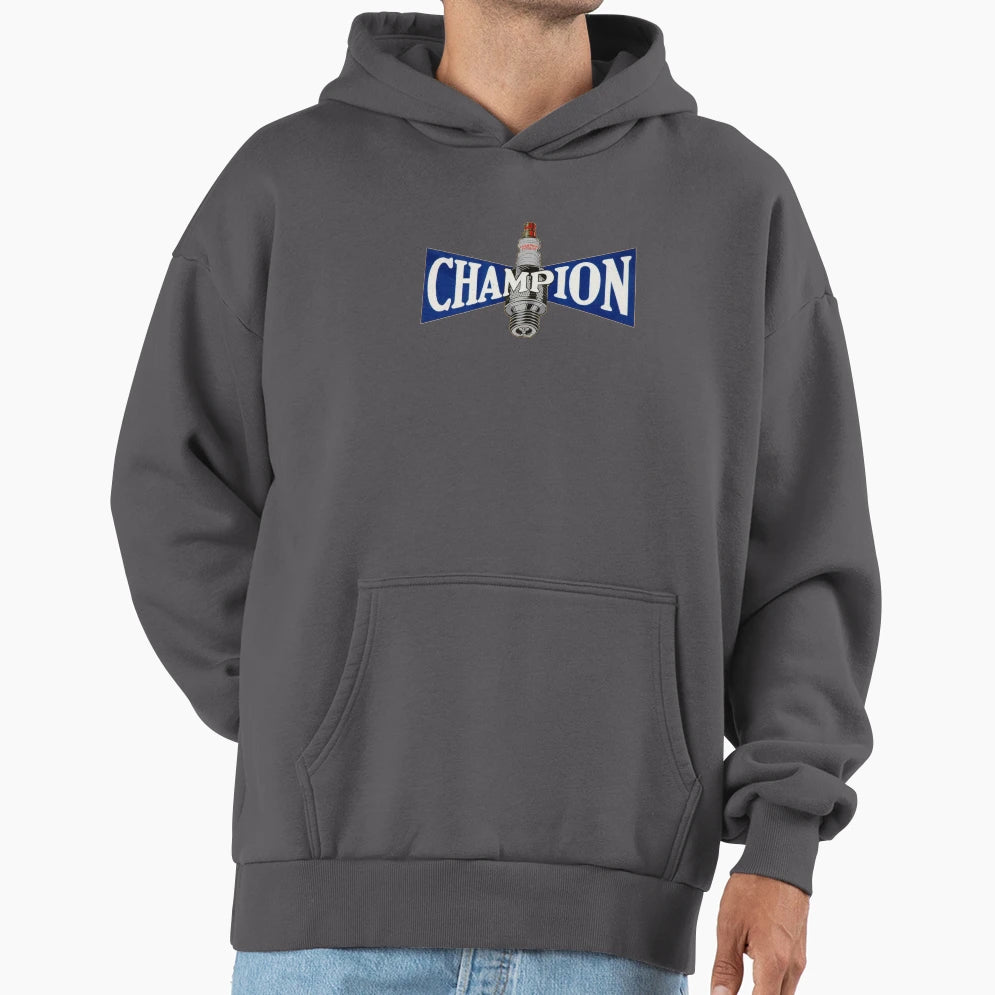Champion Spark Plug Hoodie - Fun Novelty Design for Adults - T-Shirt, Sweatshirt, Hoodie