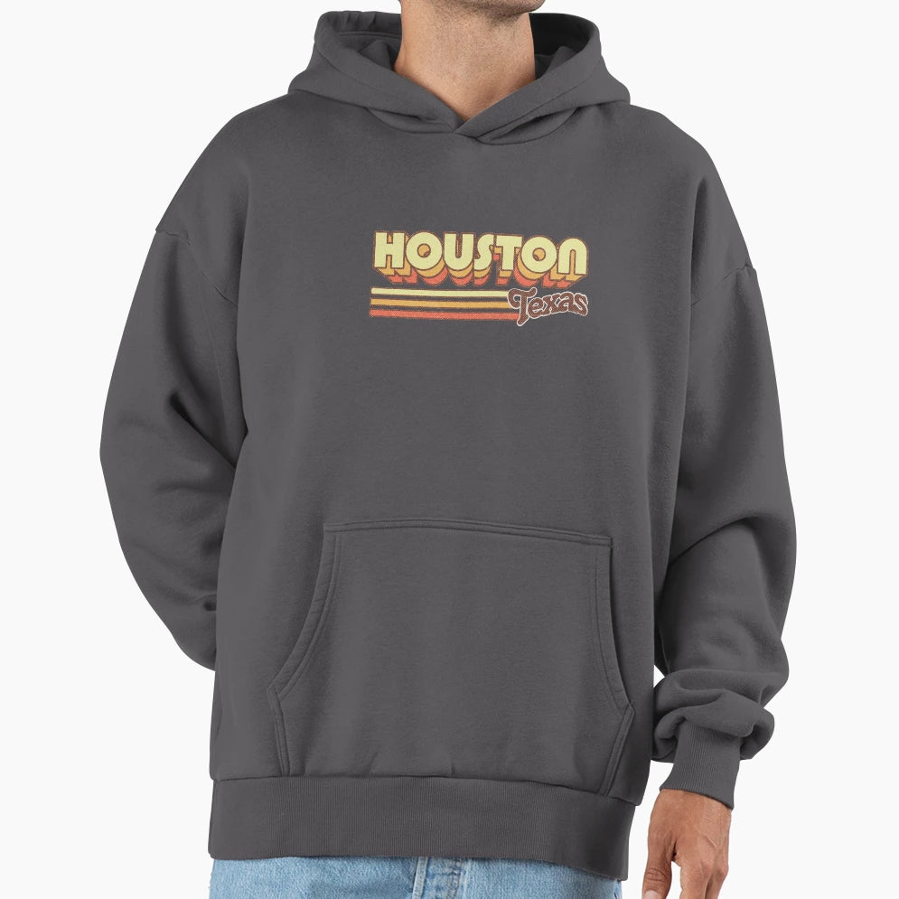 Houston Tx City Stripes Hoodie - Casual Everyday Wear Unisex - T-Shirt, Sweatshirt, Hoodie