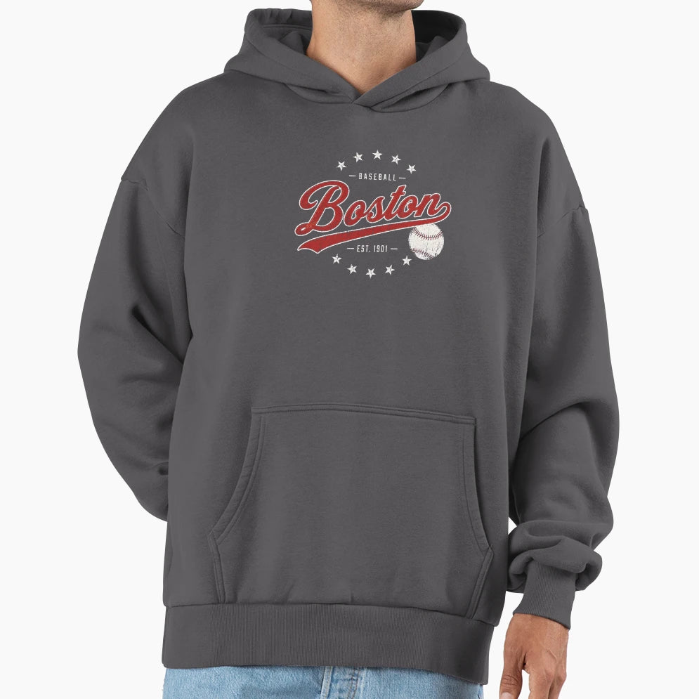 Boston Baseball Sports Fan Distressed T-Shirt - Graphic Print for Adults - T-Shirt, Sweatshirt, Hoodie