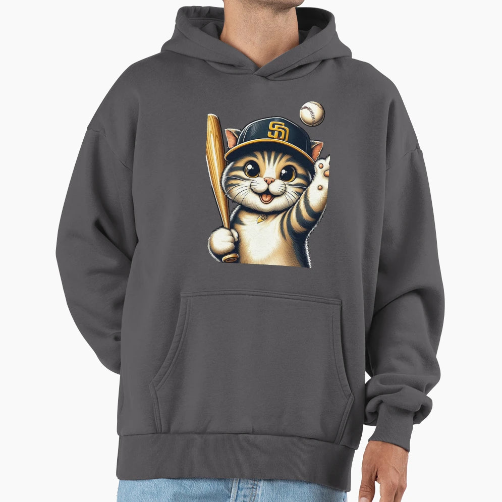 Padres Cat Hoodie - Fun Novelty Design Unisex - T-Shirt, Sweatshirt, Hoodie