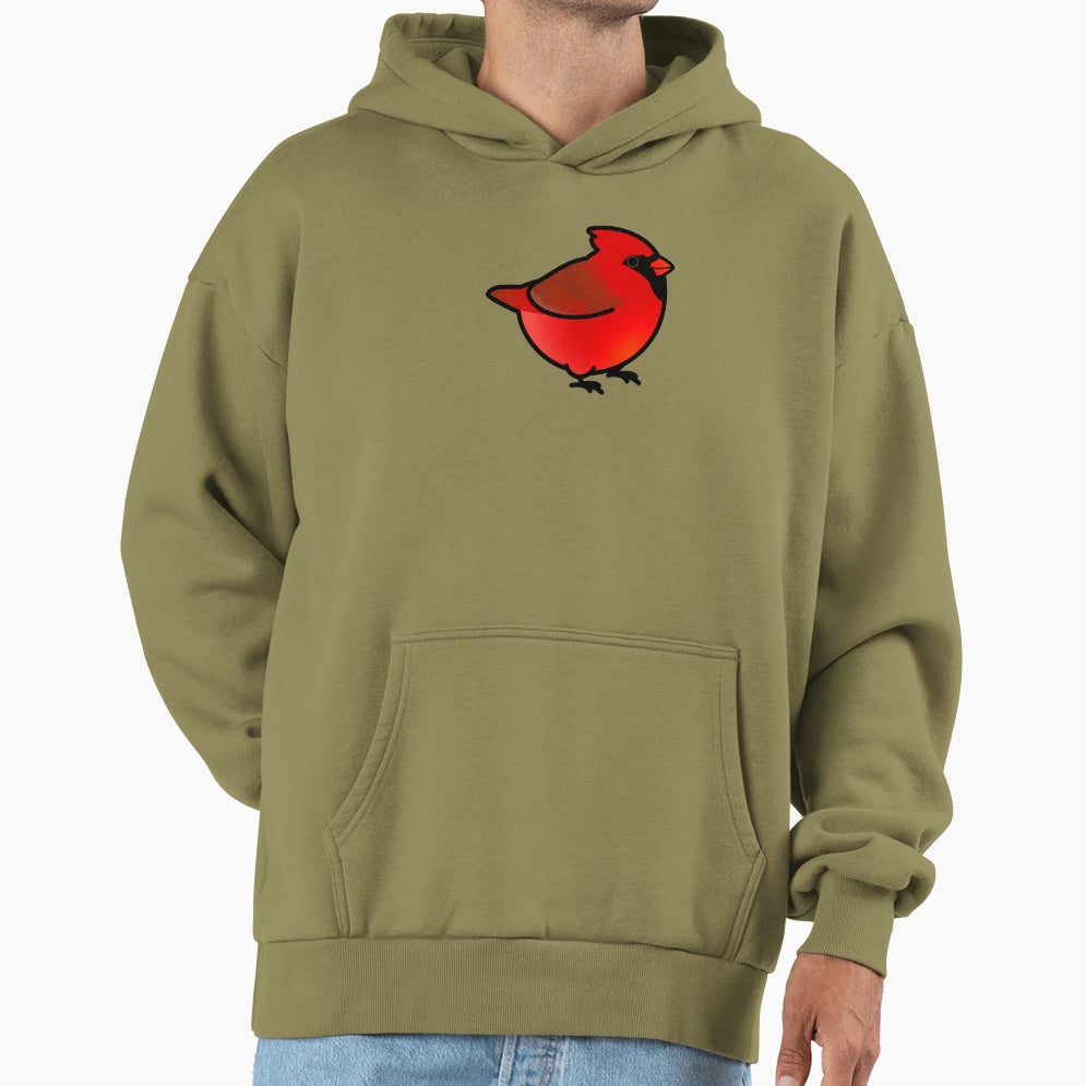 Chubby Male Cardinal Hoodie - Unique Graphic for Adults - T-Shirt, Sweatshirt, Hoodie