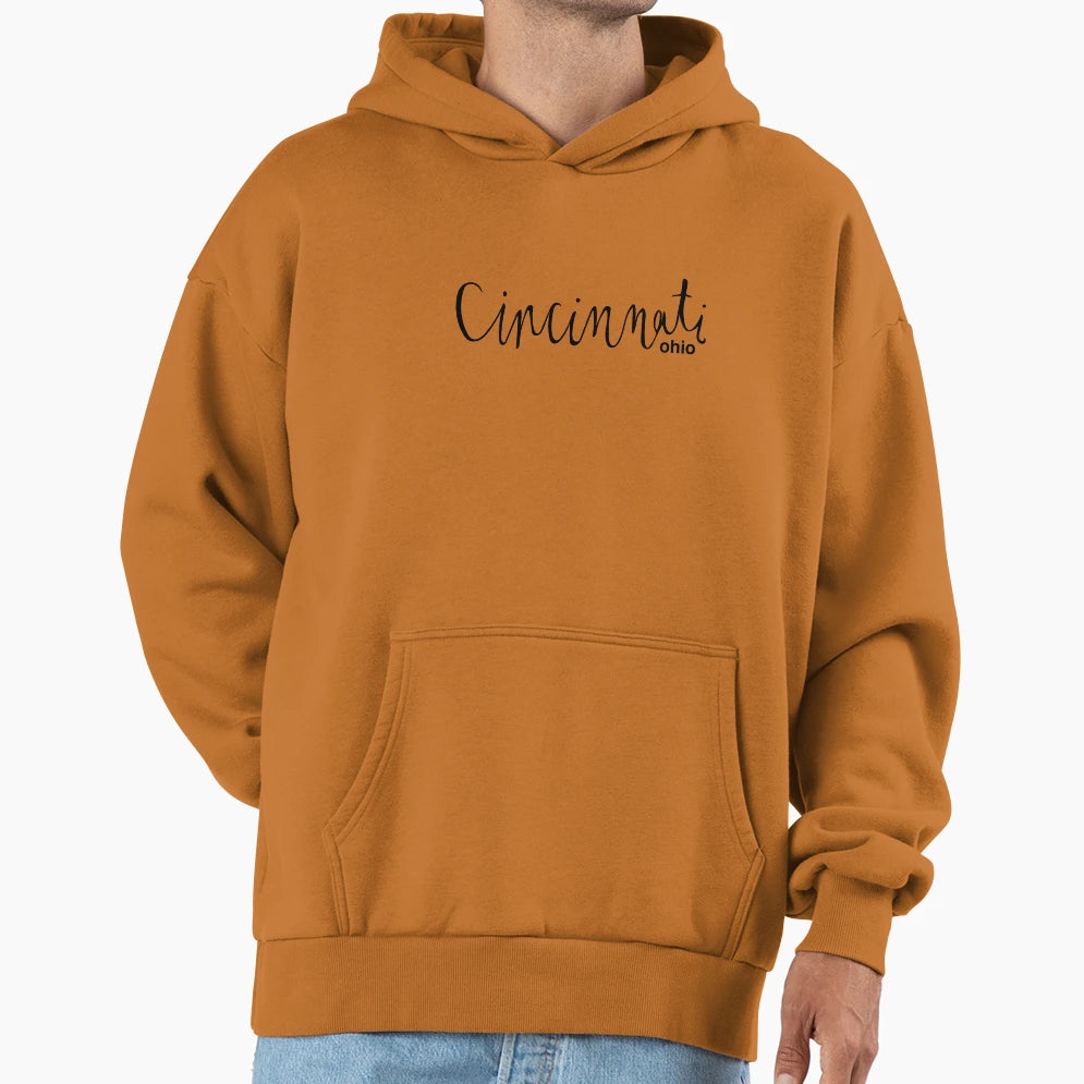 Cincinnati Ohio Hoodie - Casual Everyday Wear Unisex - T-Shirt, Sweatshirt, Hoodie