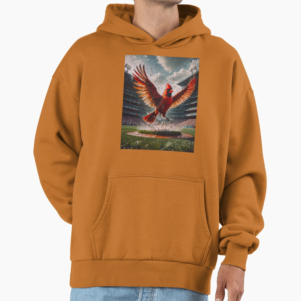 Cardinal Baseball Stadium Fantasy Hoodie - Aesthetic Graphic Men Women - T-Shirt, Sweatshirt, Hoodie