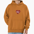 Kc Heart Hoodie - Minimalist Print for Adults - T-Shirt, Sweatshirt, Hoodie
