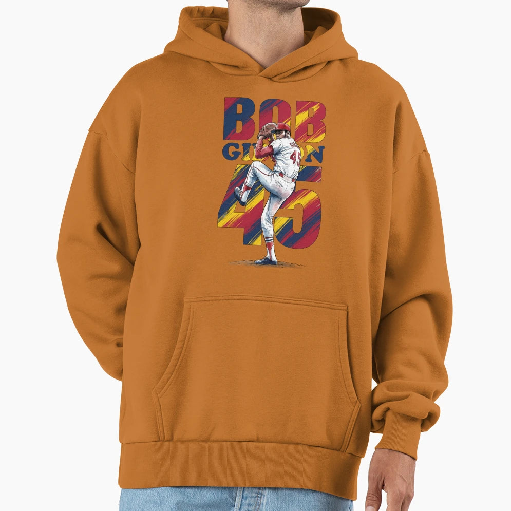 Bob Gibson 45 St Louis Baseball Legend Hoodie - Novelty Apparel Unisex - T-Shirt, Sweatshirt, Hoodie