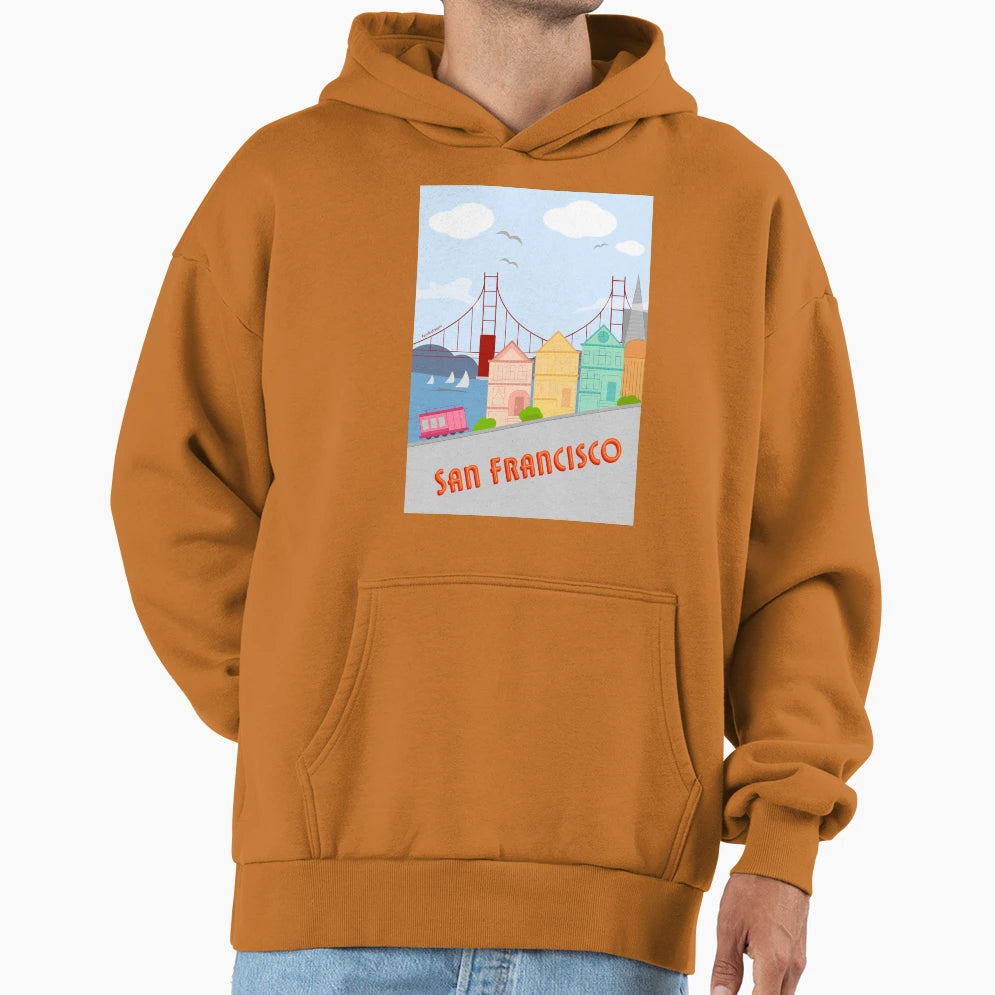 San Francisco Hoodie - Minimalist Print for Adults - T-Shirt, Sweatshirt, Hoodie