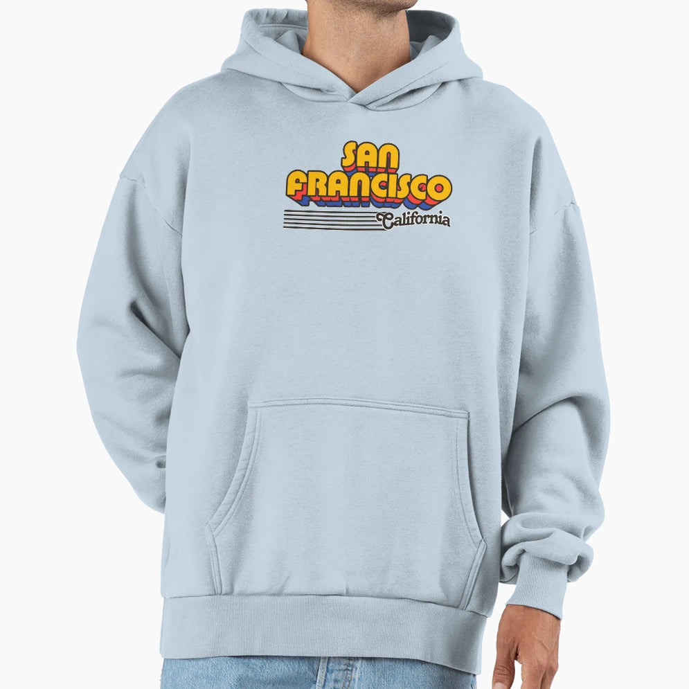 San Francisco California Stripes Hoodie - Graphic Print Men Women - T-Shirt, Sweatshirt, Hoodie
