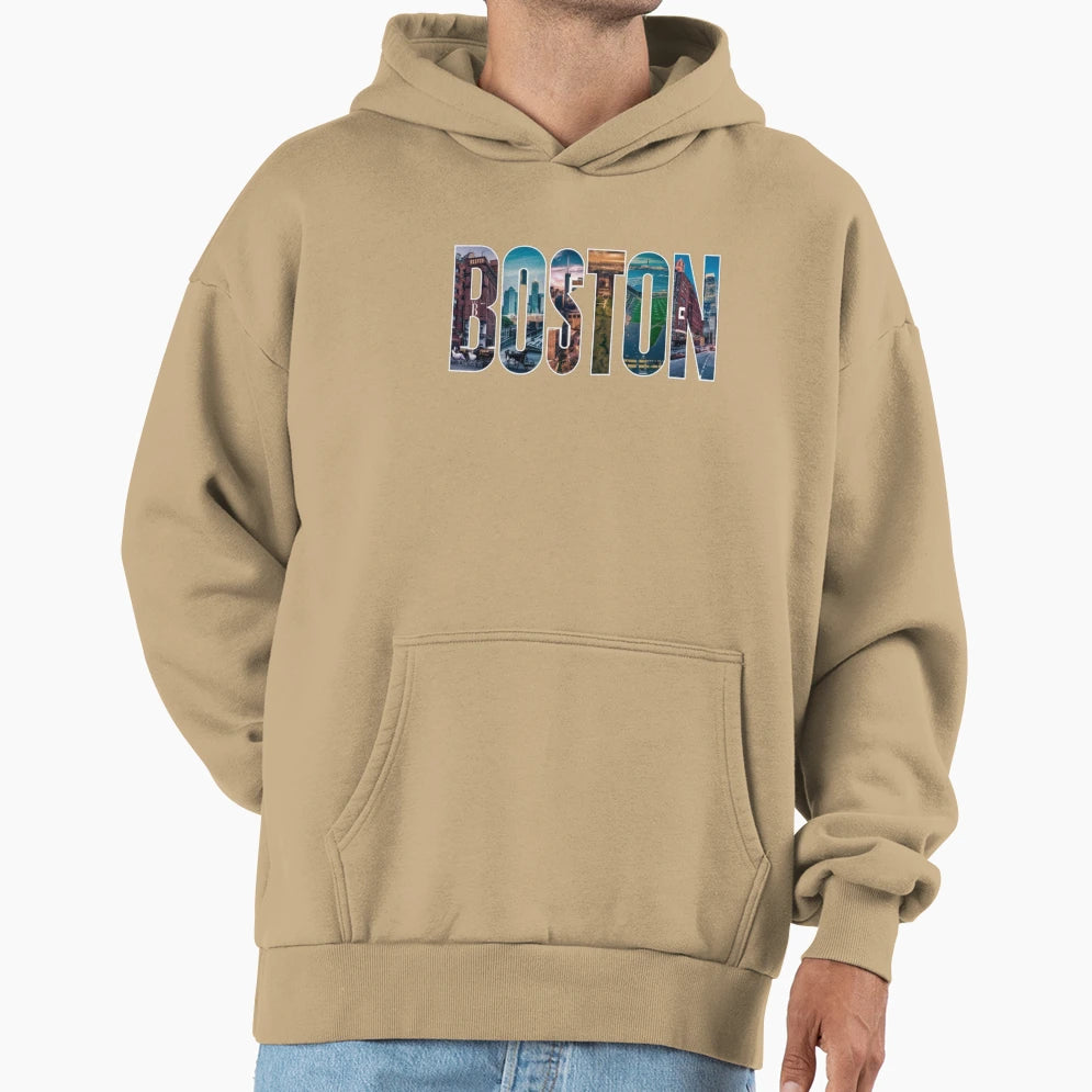 Boston Hoodie - Minimalist Print for Adults - T-Shirt, Sweatshirt, Hoodie