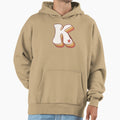 Letter K Hoodie - Minimalist Print for Adults - T-Shirt, Sweatshirt, Hoodie