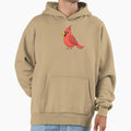 Red Cardinal Hoodie - Minimalist Print Men Women - T-Shirt, Sweatshirt, Hoodie