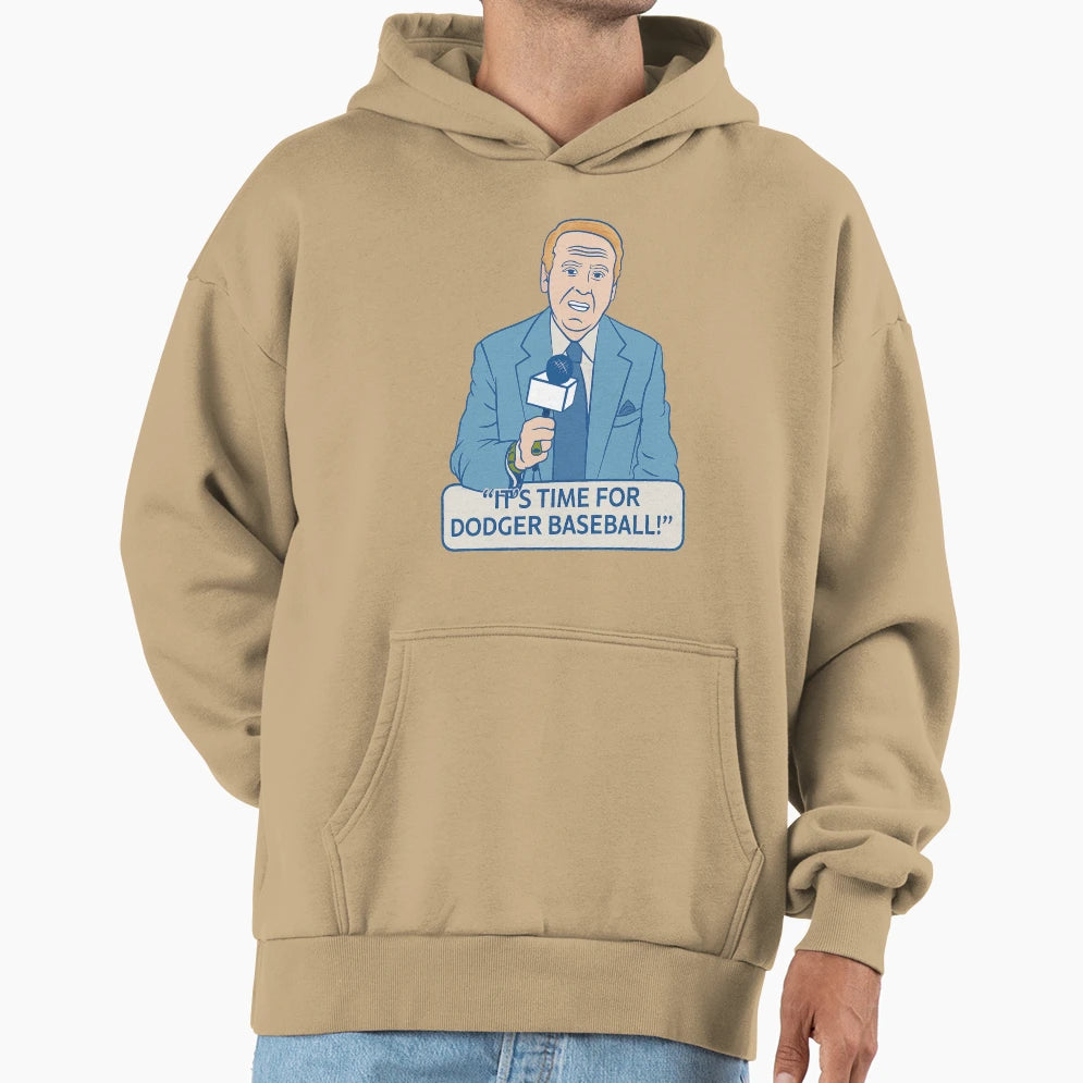 Baseball Time Hoodie - Trendy Graphic Men Women - T-Shirt, Sweatshirt, Hoodie