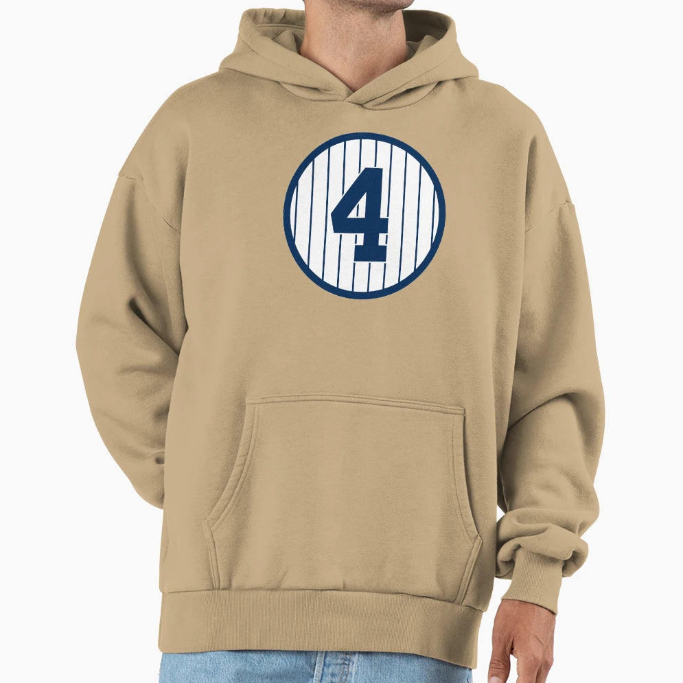 Lou Gehrig 4 Jersey Number Hoodie - Custom Art Print Men Women - T-Shirt, Sweatshirt, Hoodie