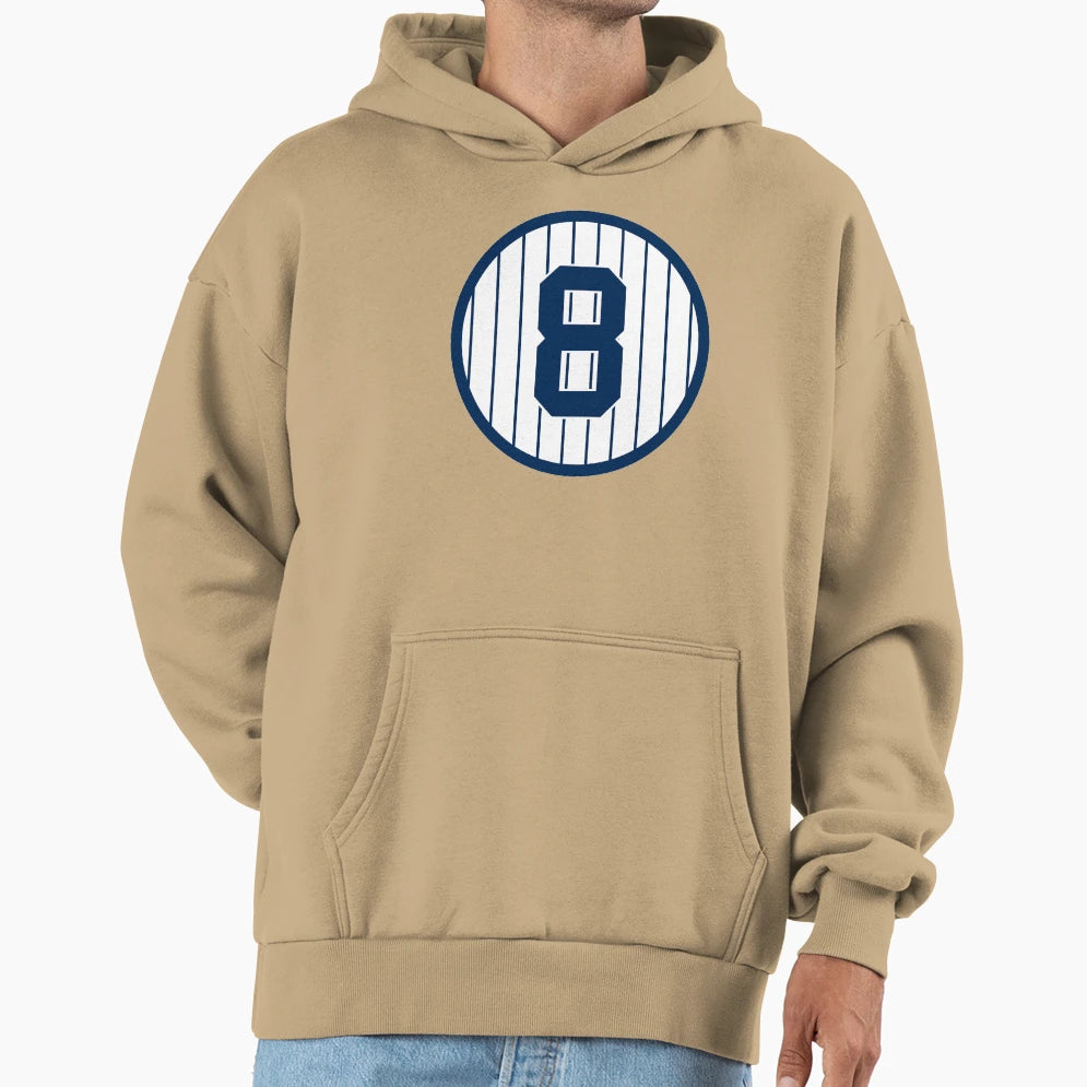 Yogi Berra 8 Jersey Number Hoodie - Streetwear Style Unisex - T-Shirt, Sweatshirt, Hoodie