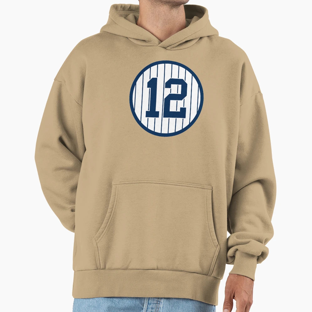 Wade Boggs 12 Jersey Number Hoodie - Unique Graphic Unisex - T-Shirt, Sweatshirt, Hoodie