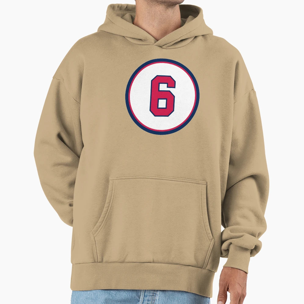 Bobby Cox 6 Jersey Number Hoodie - Unique Graphic Men Women - T-Shirt, Sweatshirt, Hoodie