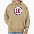 Chipper Jones 10 Jersey Number Hoodie - Fun Novelty Design for Adults - T-Shirt, Sweatshirt, Hoodie