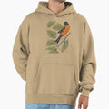 Perching Robin Hoodie - Minimalist Print Men Women - T-Shirt, Sweatshirt, Hoodie
