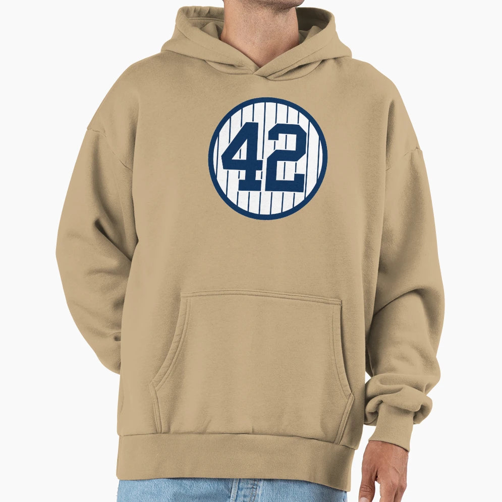 Mariano Rivera 42 Jersey Number Hoodie - Fun Novelty Design for Adults - T-Shirt, Sweatshirt, Hoodie