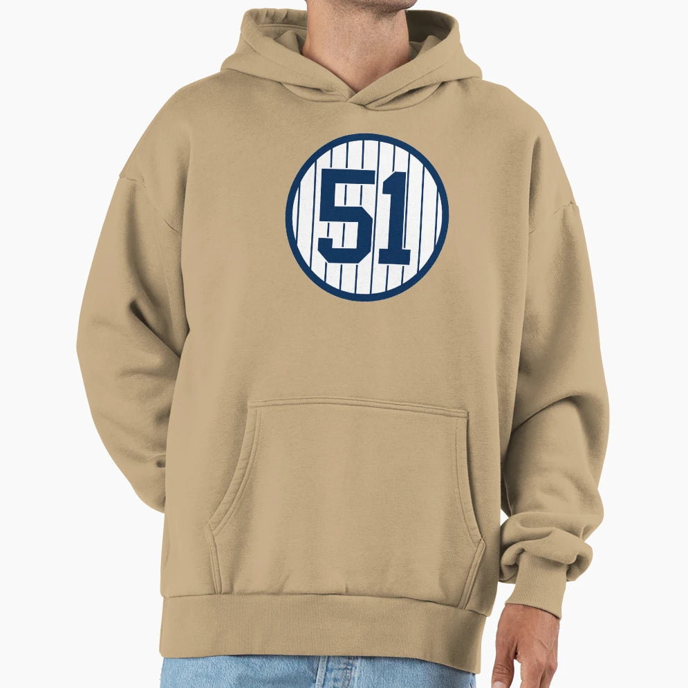 Bernie Williams 51 Jersey Number Hoodie - Casual Everyday Wear Unisex - T-Shirt, Sweatshirt, Hoodie
