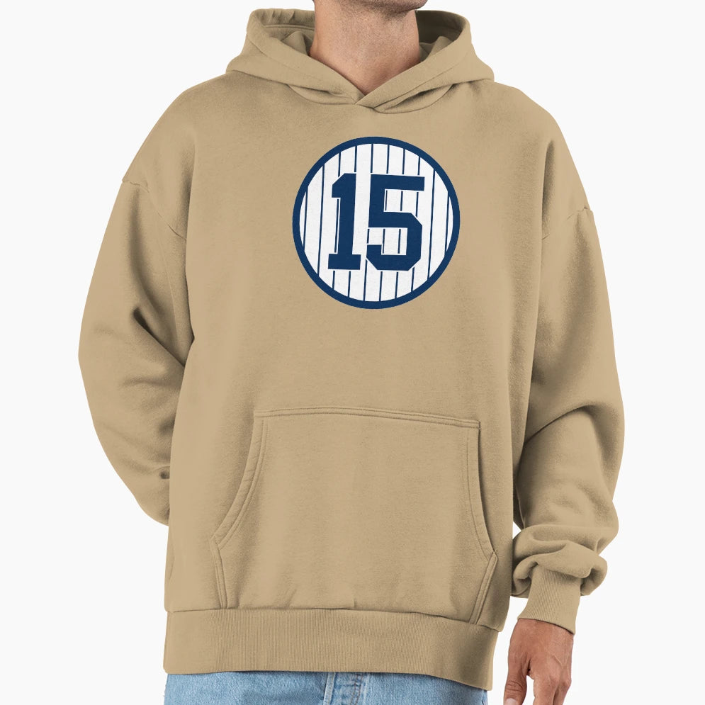 Thurman Munson 15 Jersey Number Hoodie - Novelty Apparel Unisex - T-Shirt, Sweatshirt, Hoodie