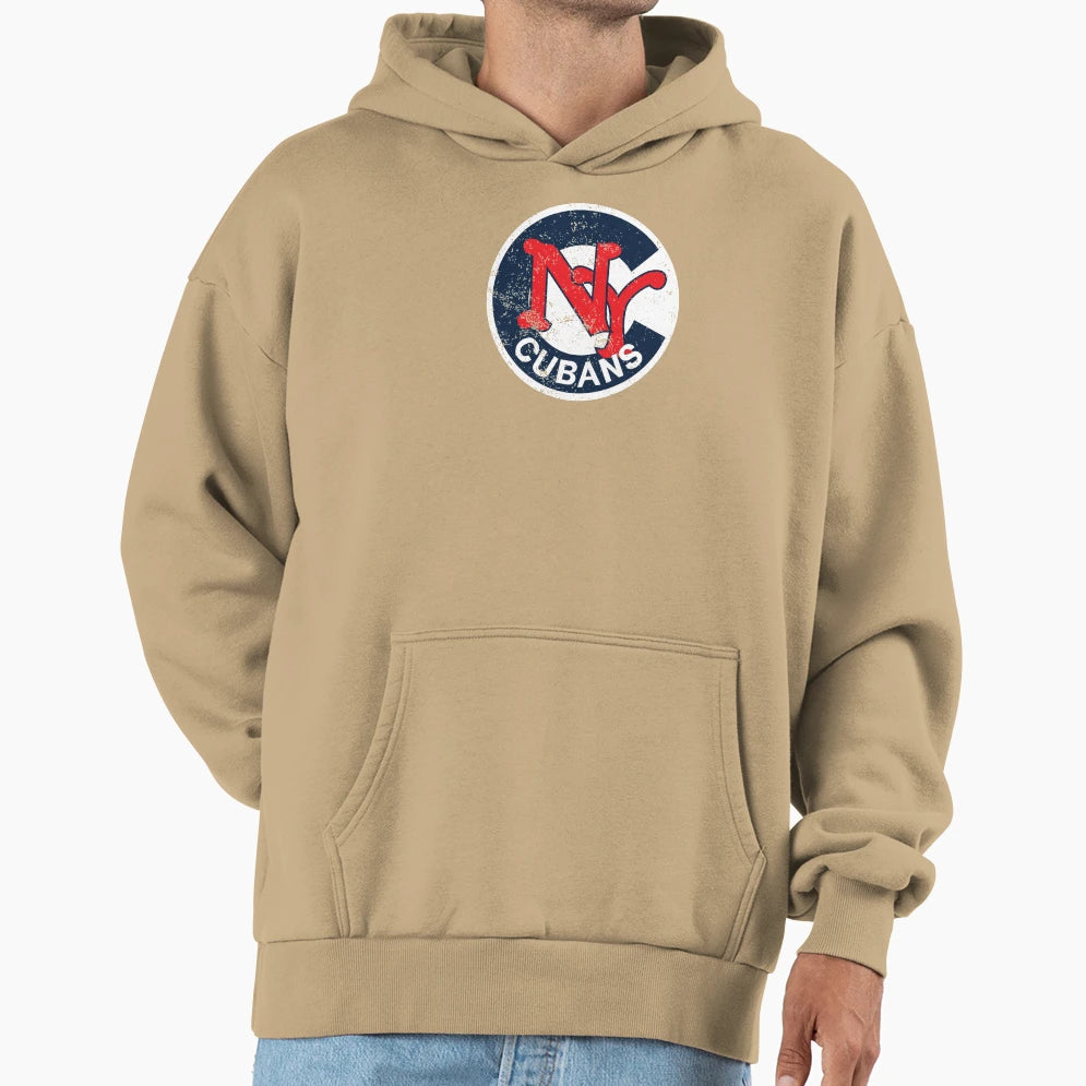New York Cubans Distressed Circle Logo Hoodie - Trendy Graphic Unisex - T-Shirt, Sweatshirt, Hoodie