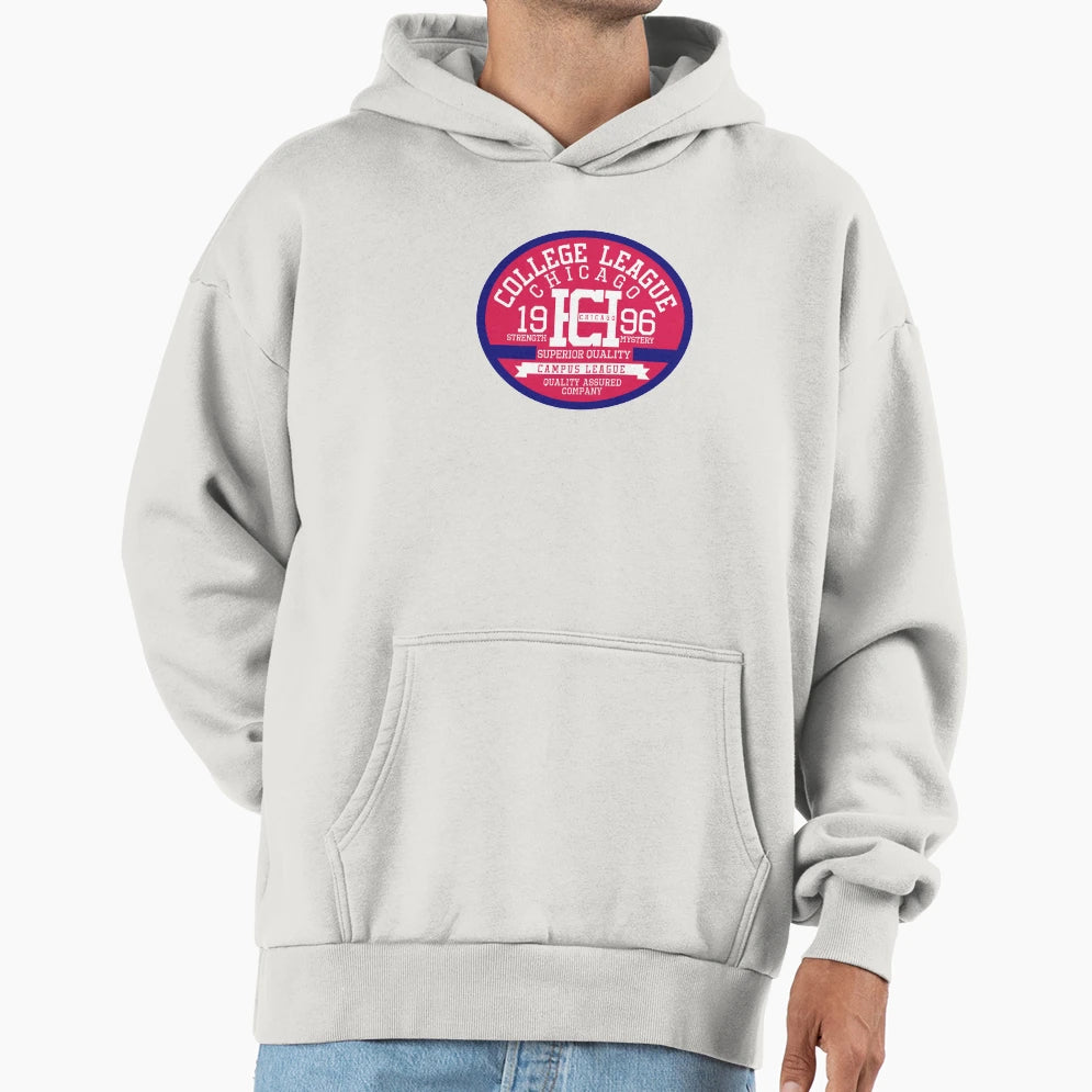Chicago College League Superior Quality Hoodie - Graphic Print Unisex - T-Shirt, Sweatshirt, Hoodie