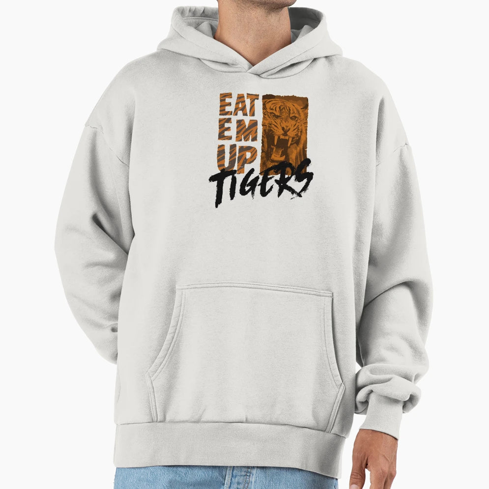 Eat Em Up Tigers Hoodie - Aesthetic Graphic Unisex - T-Shirt, Sweatshirt, Hoodie
