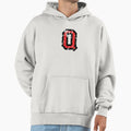 Letter Q Distressed Two Color Black Red Hoodie - Trendy Graphic Men Women - T-Shirt, Sweatshirt, Hoodie