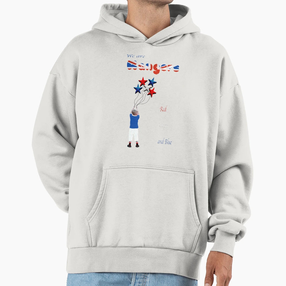 Rangers Red White And Blue Hoodie - Casual Everyday Wear Men Women - T-Shirt, Sweatshirt, Hoodie