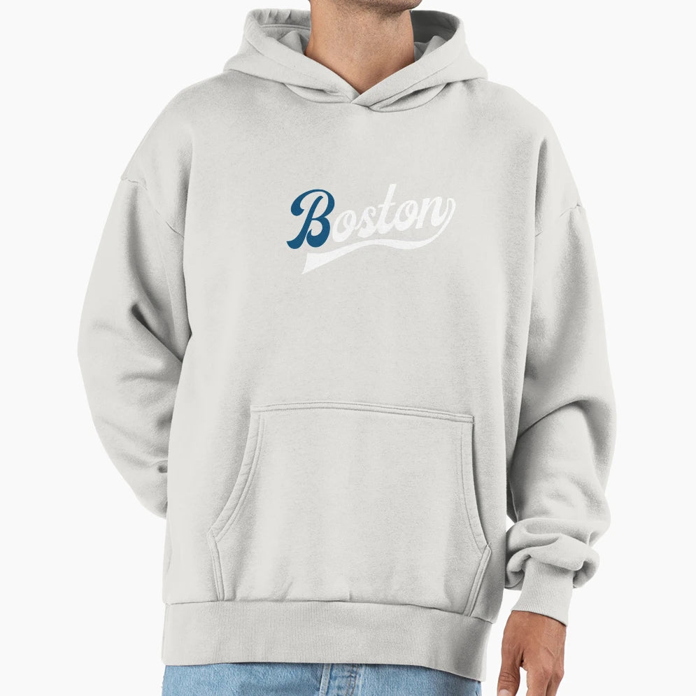 Boston Typography Hoodie - Graphic Print Men Women - T-Shirt, Sweatshirt, Hoodie