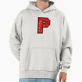 Letter Art Red Pixel Pattern P Hoodie - Casual Everyday Wear Men Women - T-Shirt, Sweatshirt, Hoodie
